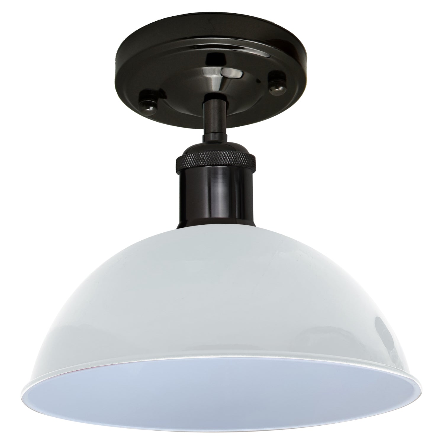 Vintage Industrial Loft Style Metal Ceiling Light Modern White Dome Pendant Lampshade~1639 - LEDSone UK Ltd