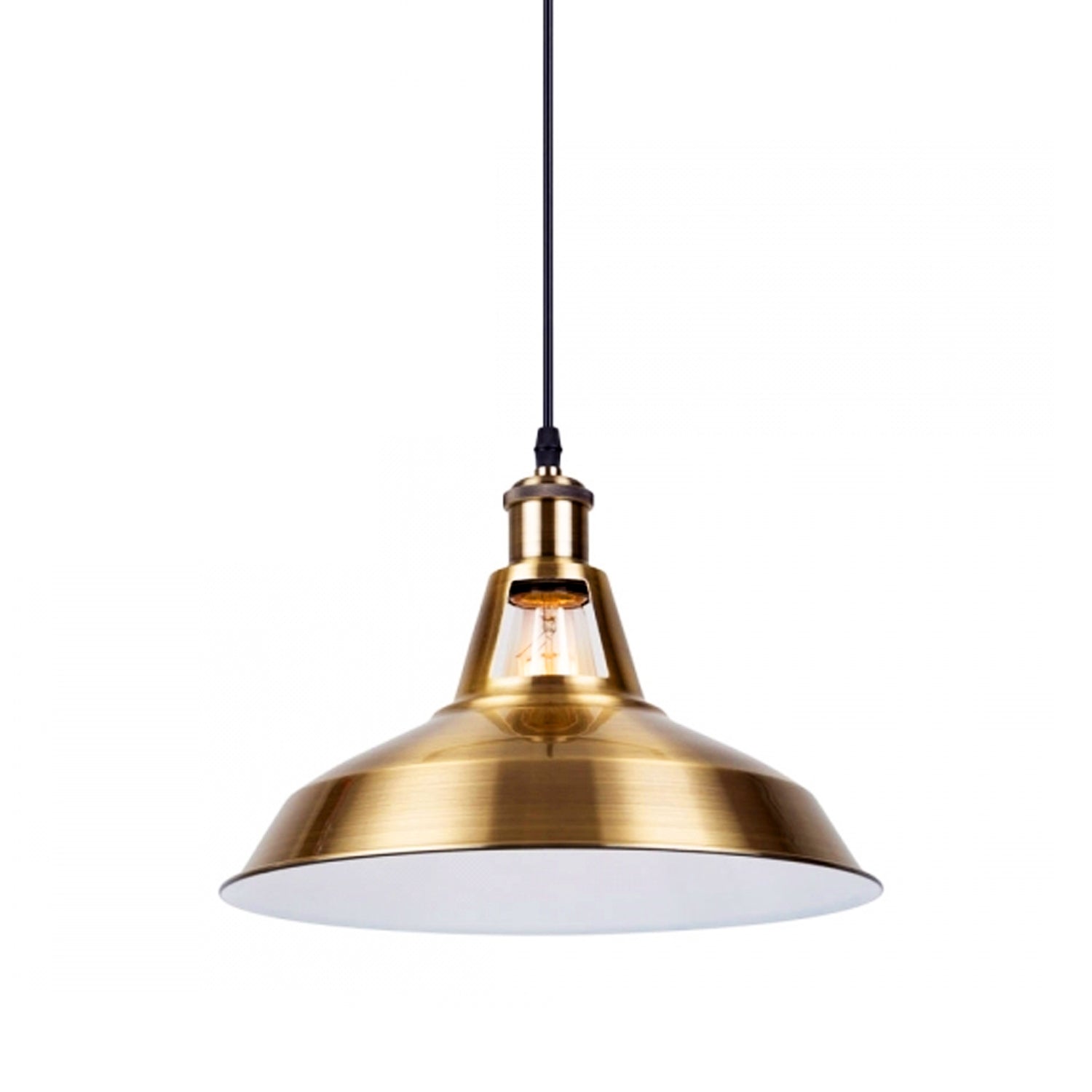 Yellow Brass Industrial Metal Ceiling Pendant Light Shade Modern Hanging Retro Light