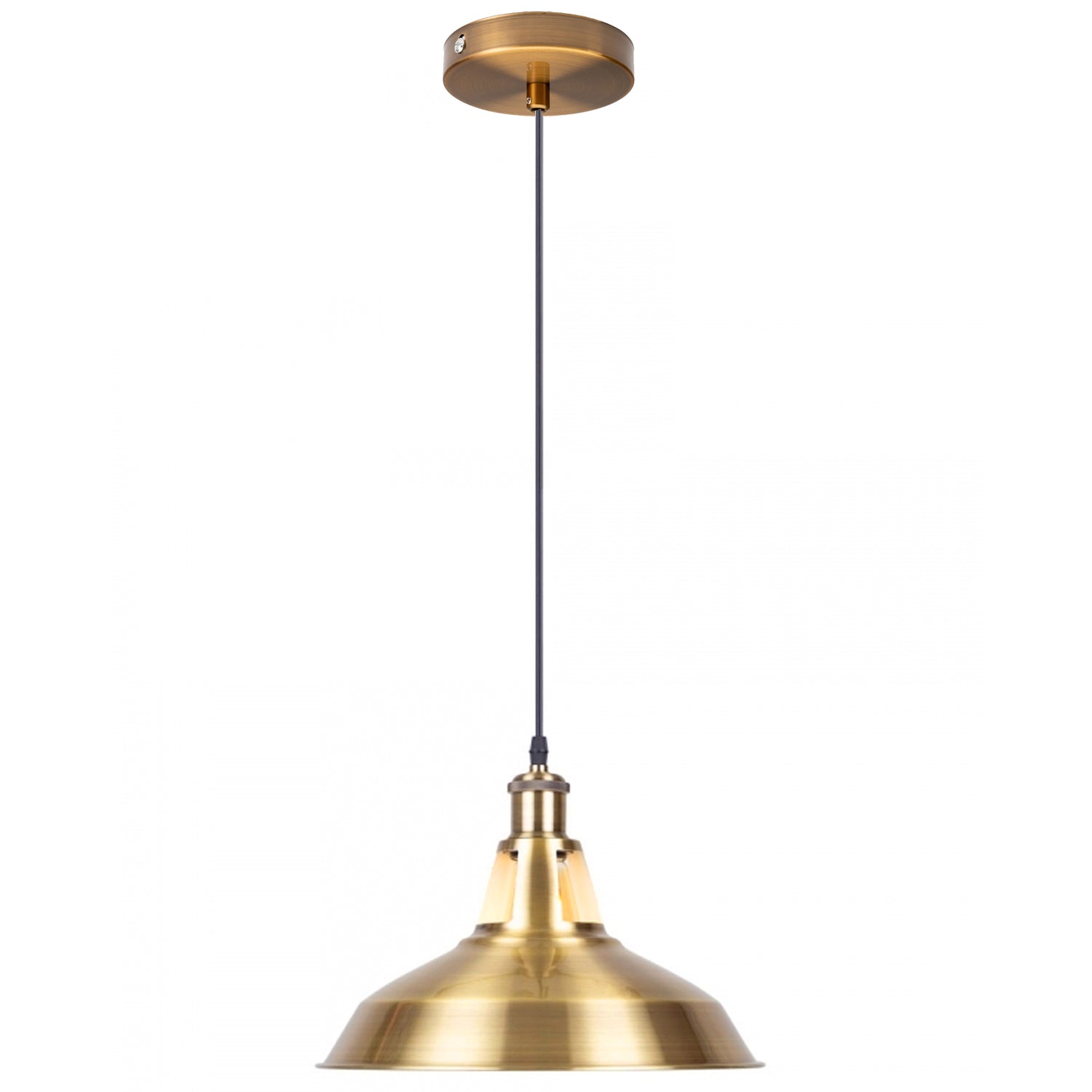 Yellow Brass Industrial Metal Ceiling Pendant Light Shade Modern Hanging Retro Lights