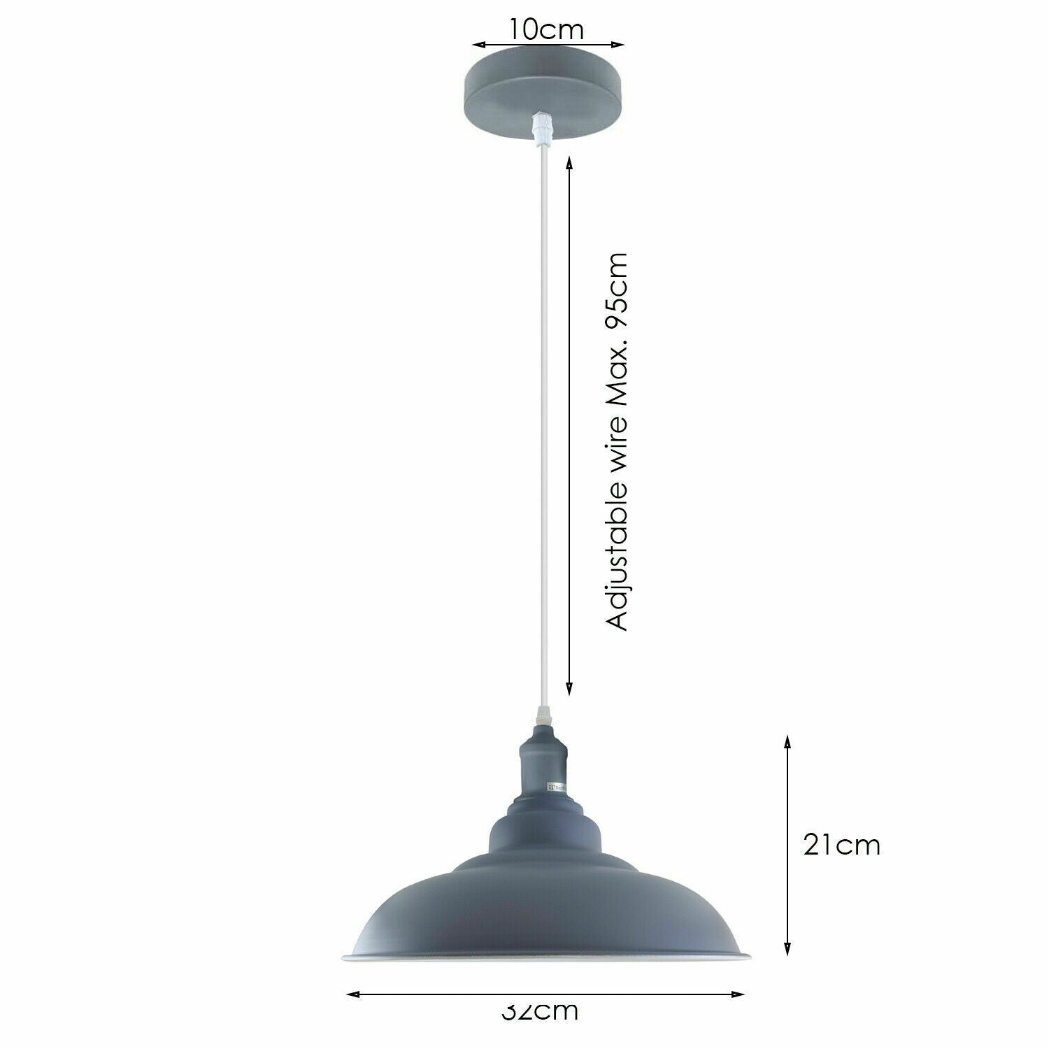 Vintage Industrial Metal Ceiling Pendant Shade Modern Hanging Retro Light Lamp~1563 - LEDSone UK Ltd