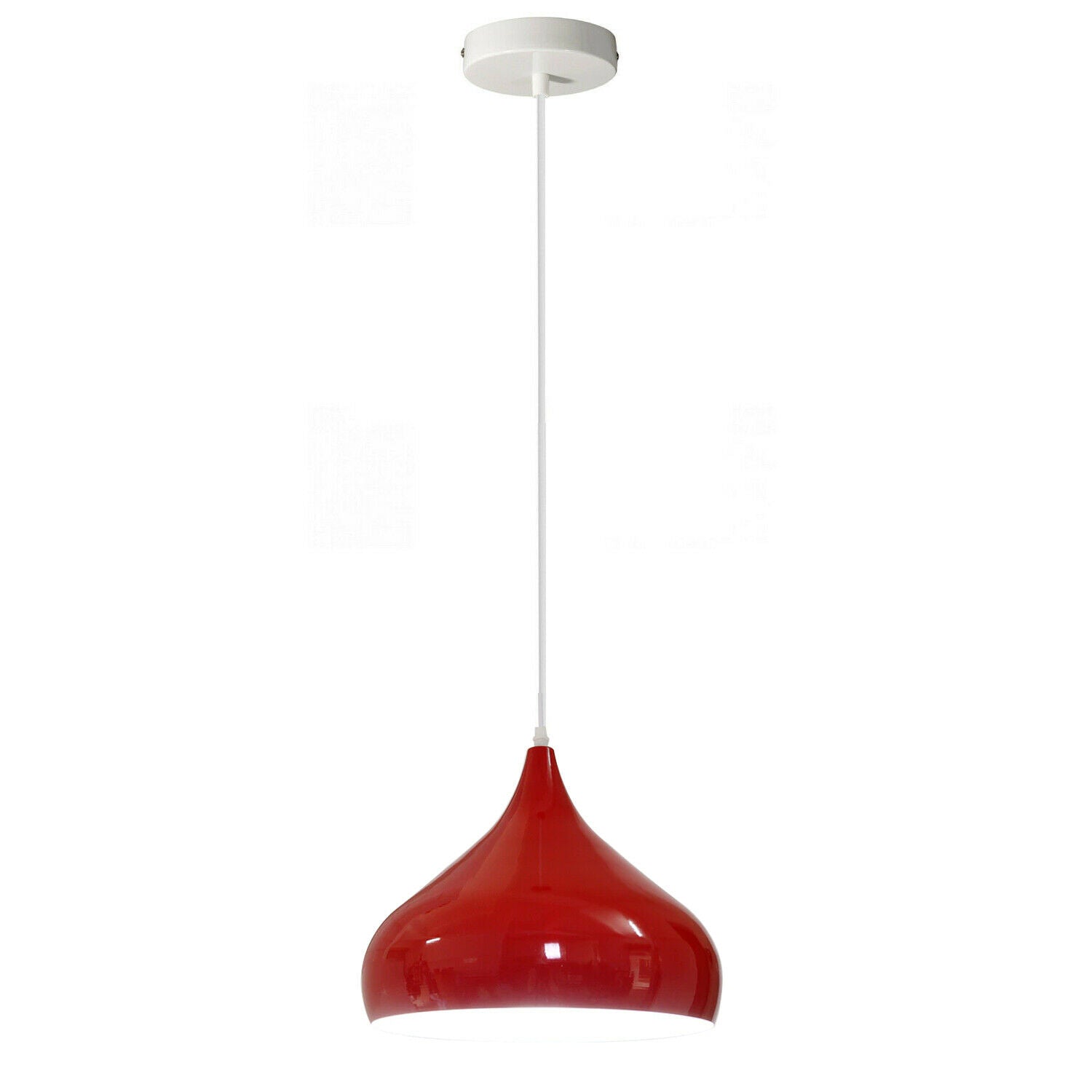 Vintage Industrial Metal Ceiling Red Hanging Pendant Shade~2504 - LEDSone UK Ltd