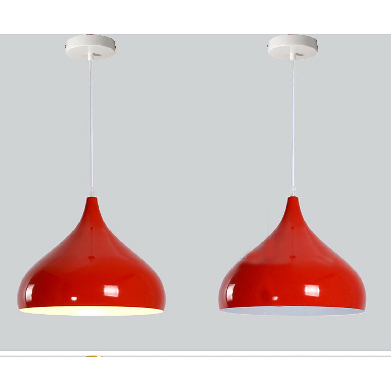 Vintage Industrial Metal Ceiling Red Hanging Pendant Shade~2504 - LEDSone UK Ltd