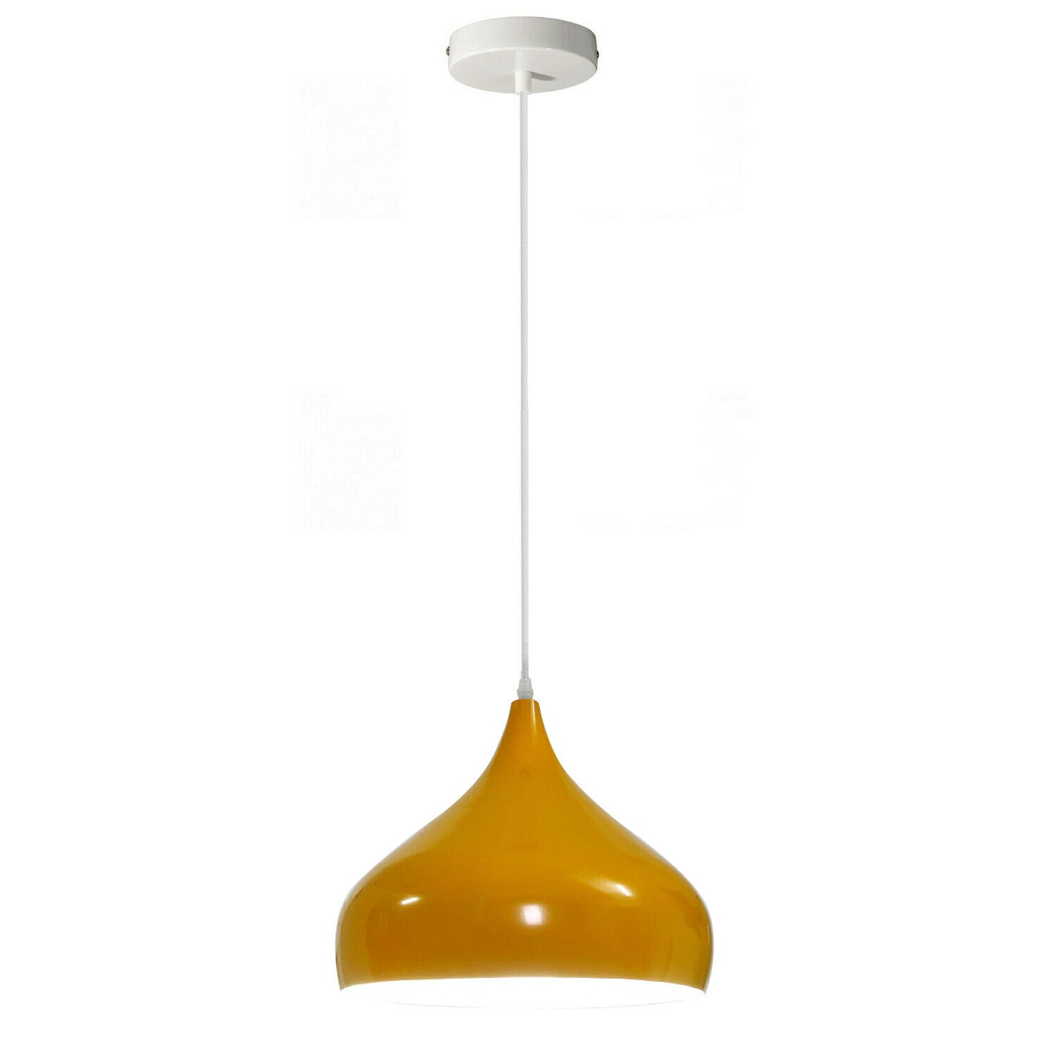 Vintage Industrial Metal Ceiling Yellow Hanging Pendant Shade~2507 - LEDSone UK Ltd
