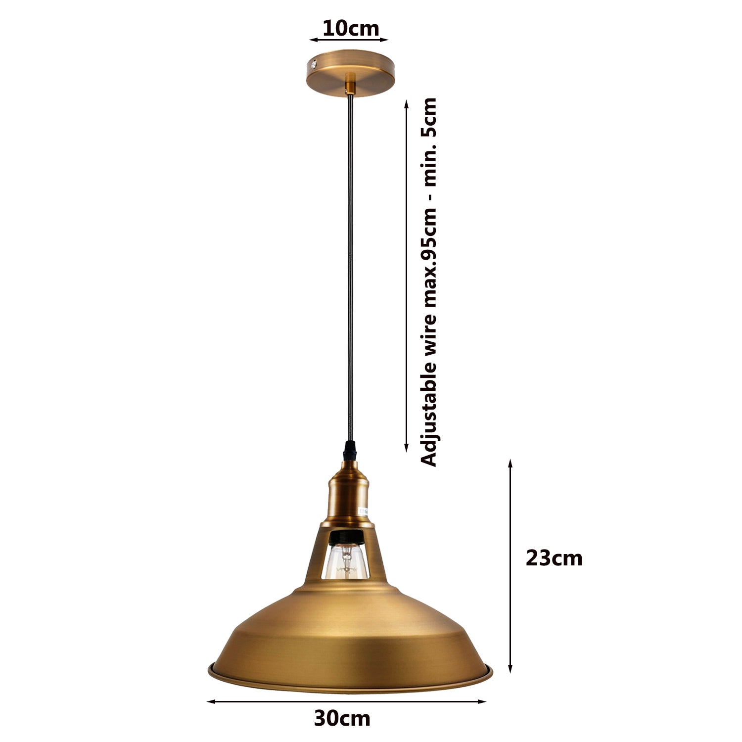 Yellow Brass Metal Ceiling Lamp Shade Pendant Light~1477 - LEDSone UK Ltd