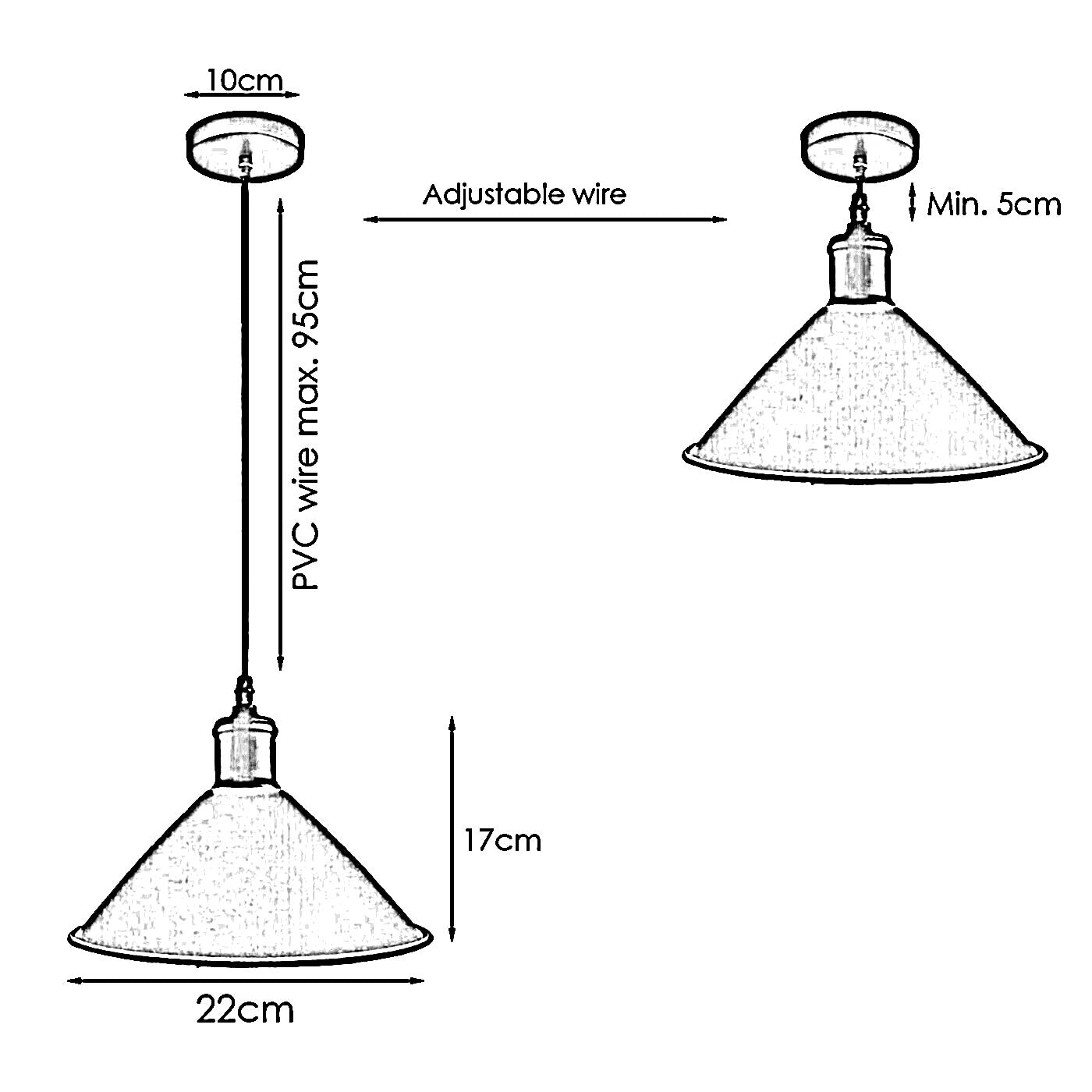 Black Pendant Lamp Industrial style Decorative Ceiling lamp~1542 - LEDSone UK Ltd