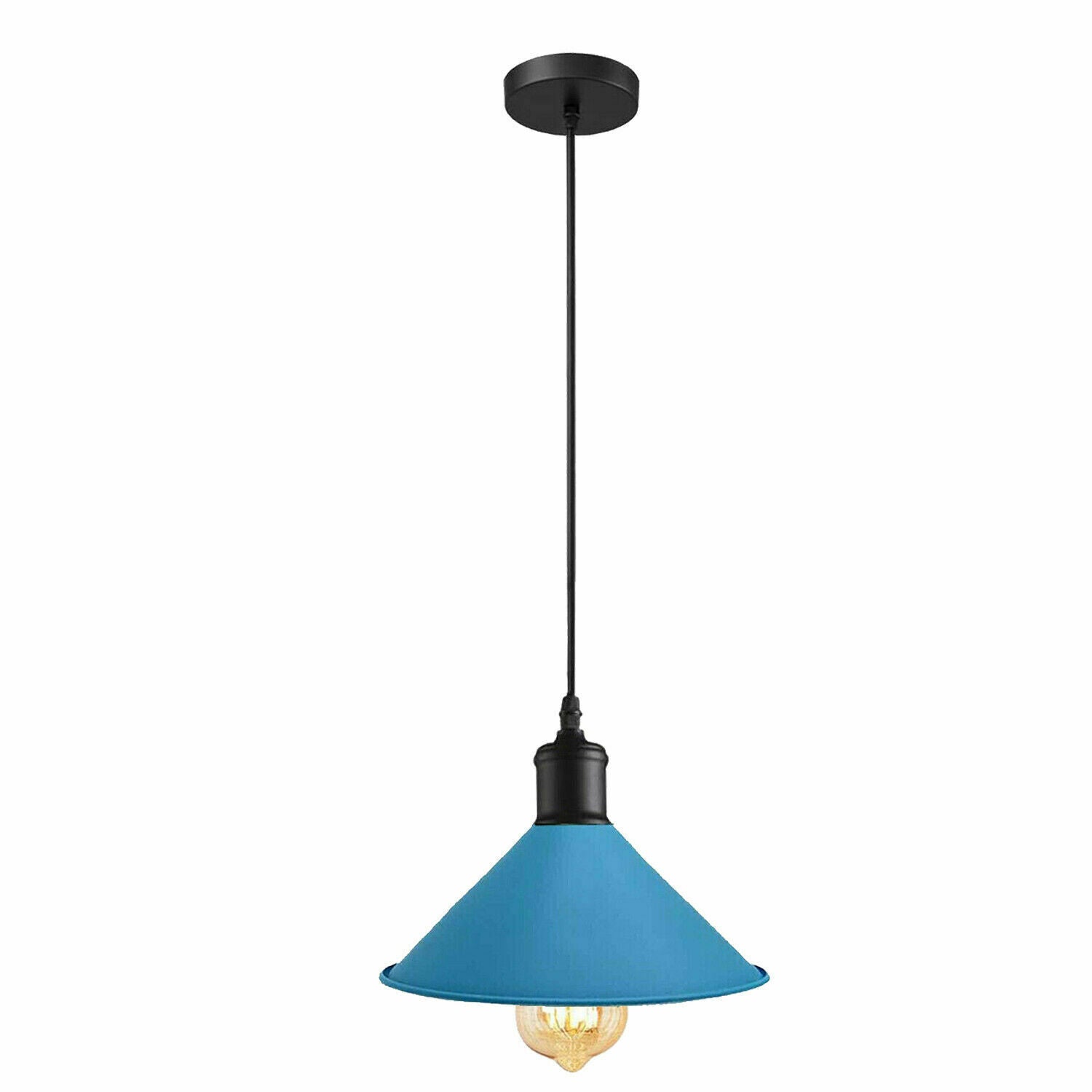 Blue Pendant Lamp Industrial style Decorative Ceiling lamp~1537 - LEDSone UK Ltd