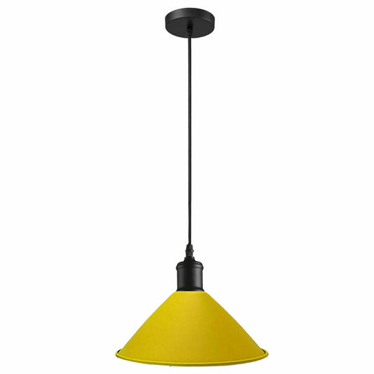 Yellow Pendant Lamp Industrial style Decorative Ceiling lamp~1539 - LEDSone UK Ltd
