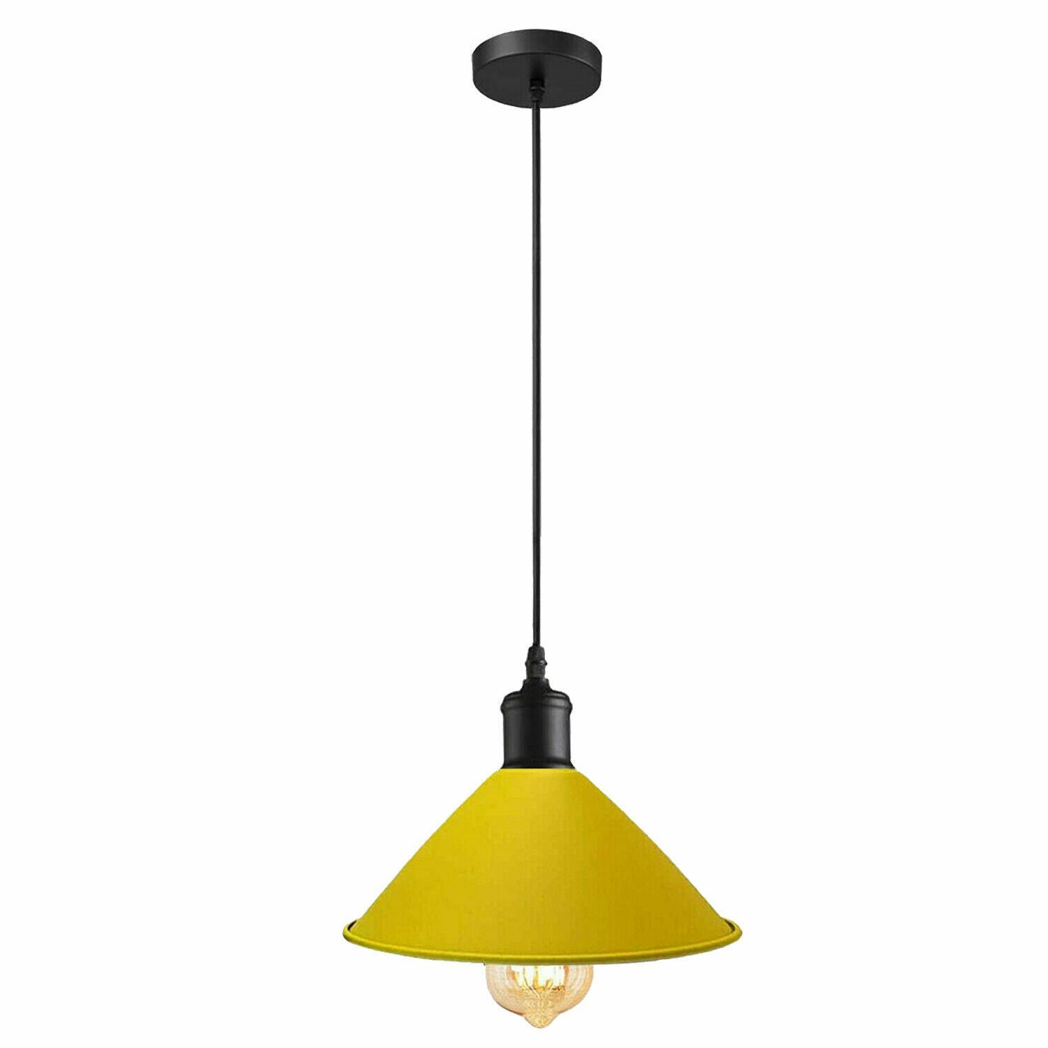 Yellow Pendant Lamp Industrial style Decorative Ceiling lamp~1539 - LEDSone UK Ltd