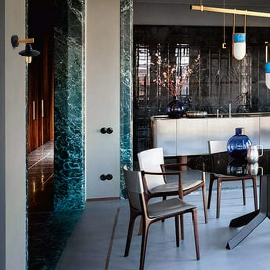 Black Vintage Lamp and Retro Wall Light