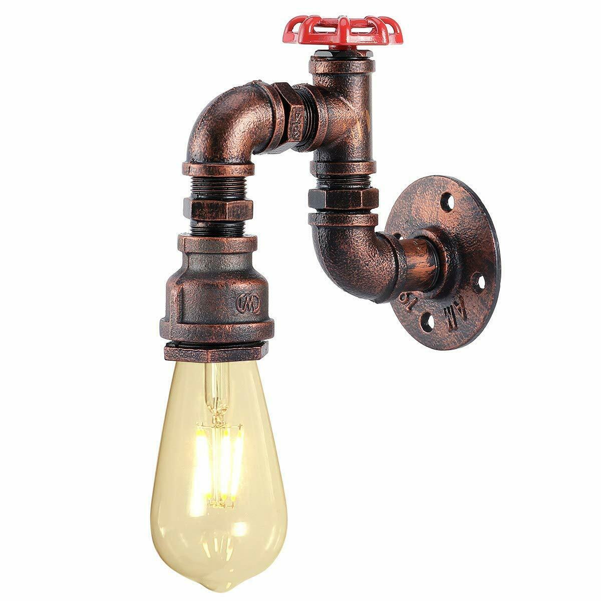 Vintage pipe Light Modern Unique Style Industrial Rustic Red Steampunk~2172 - LEDSone UK Ltd