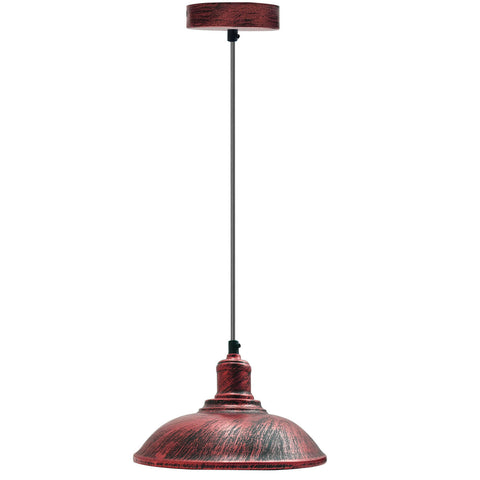 Rustic Red Modern Steel Lampshade Rustic Red Colour Retro Style Lighting~1886
