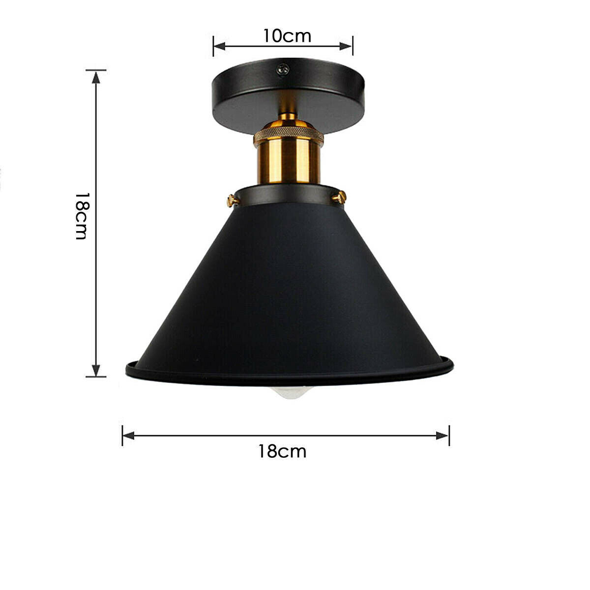 Vintage Retro Industrial Flush Mount Ceiling Decoration Metal Lampshade~2330 - LEDSone UK Ltd