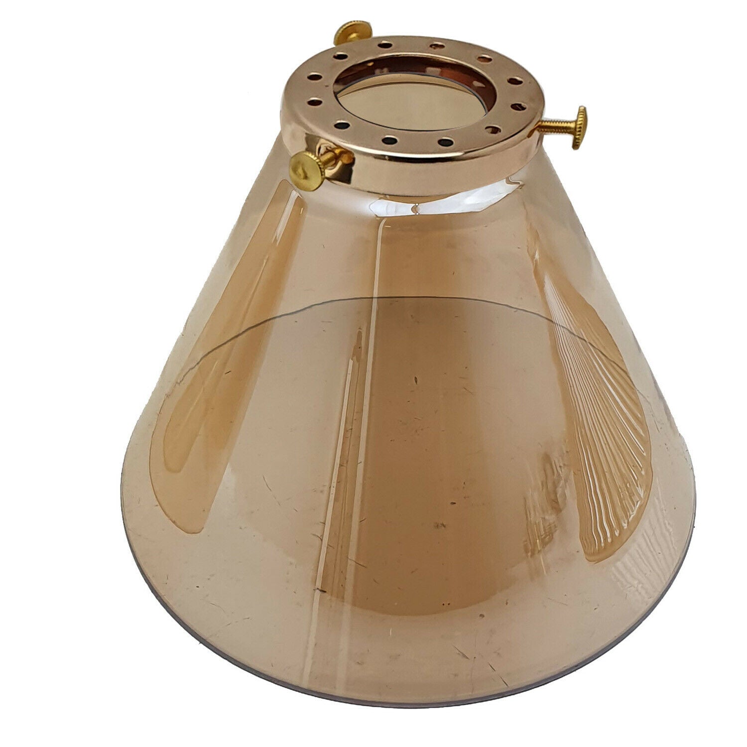 Vintage Retro Lampshades Amber Glass Ceiling Pendant Light~2183 - LEDSone UK Ltd