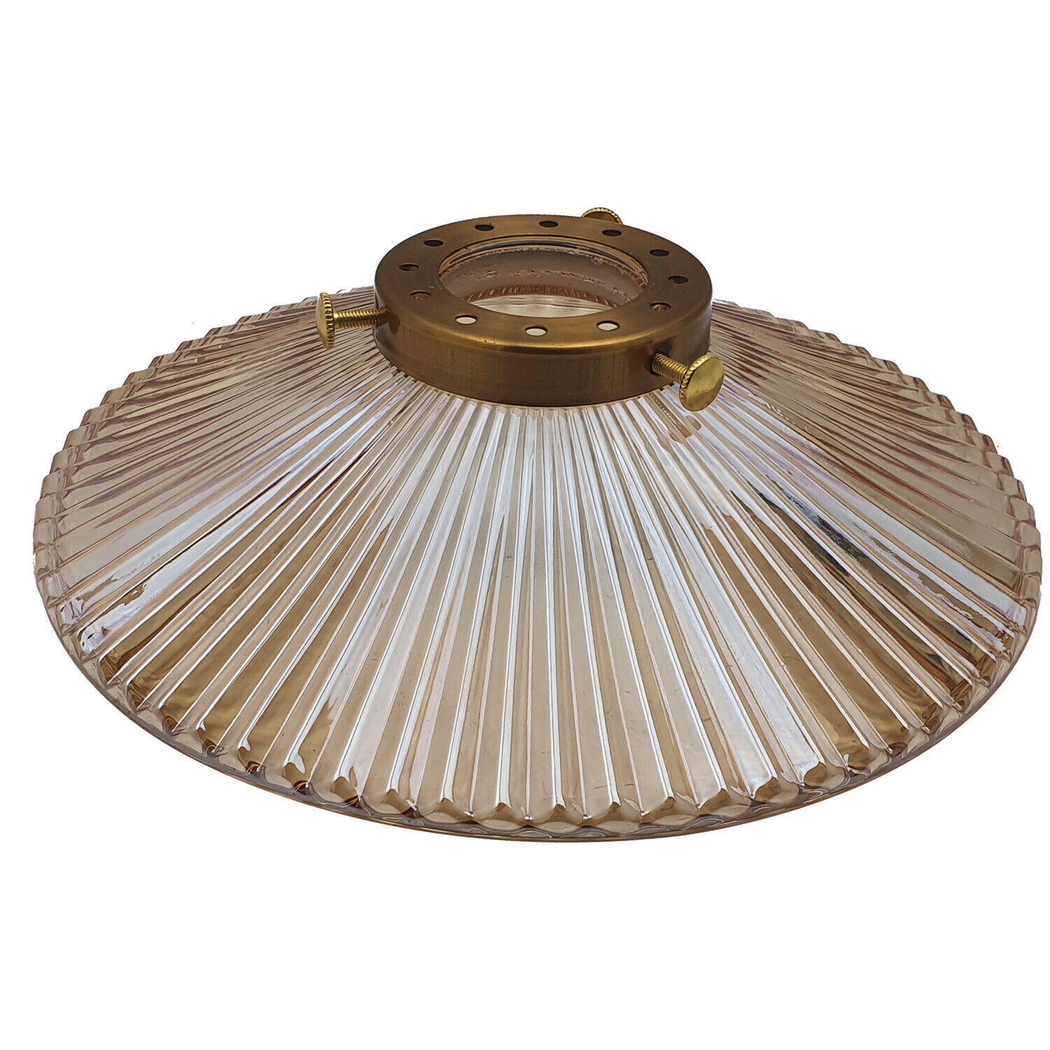 Amber Glass Flat Cone lamp shade – LEDSone UK Ltd