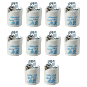 White Ceramic E27 Edison Screw Lamp Holder for Pendant Lights~4111