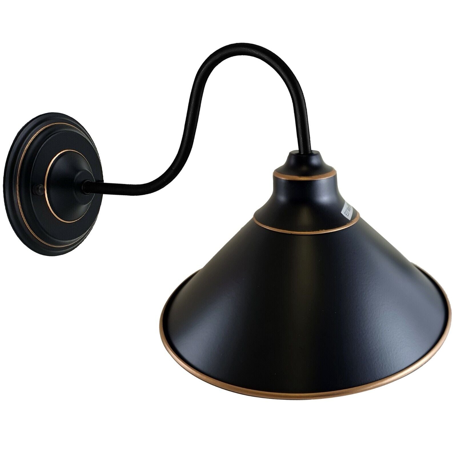 Industrial Vintage Metal  Black Wall Lamp E27 Uk Holder industrial wall lamp vintage metal wall light black wall sconce E27 wall fixture retro metal lamp UK