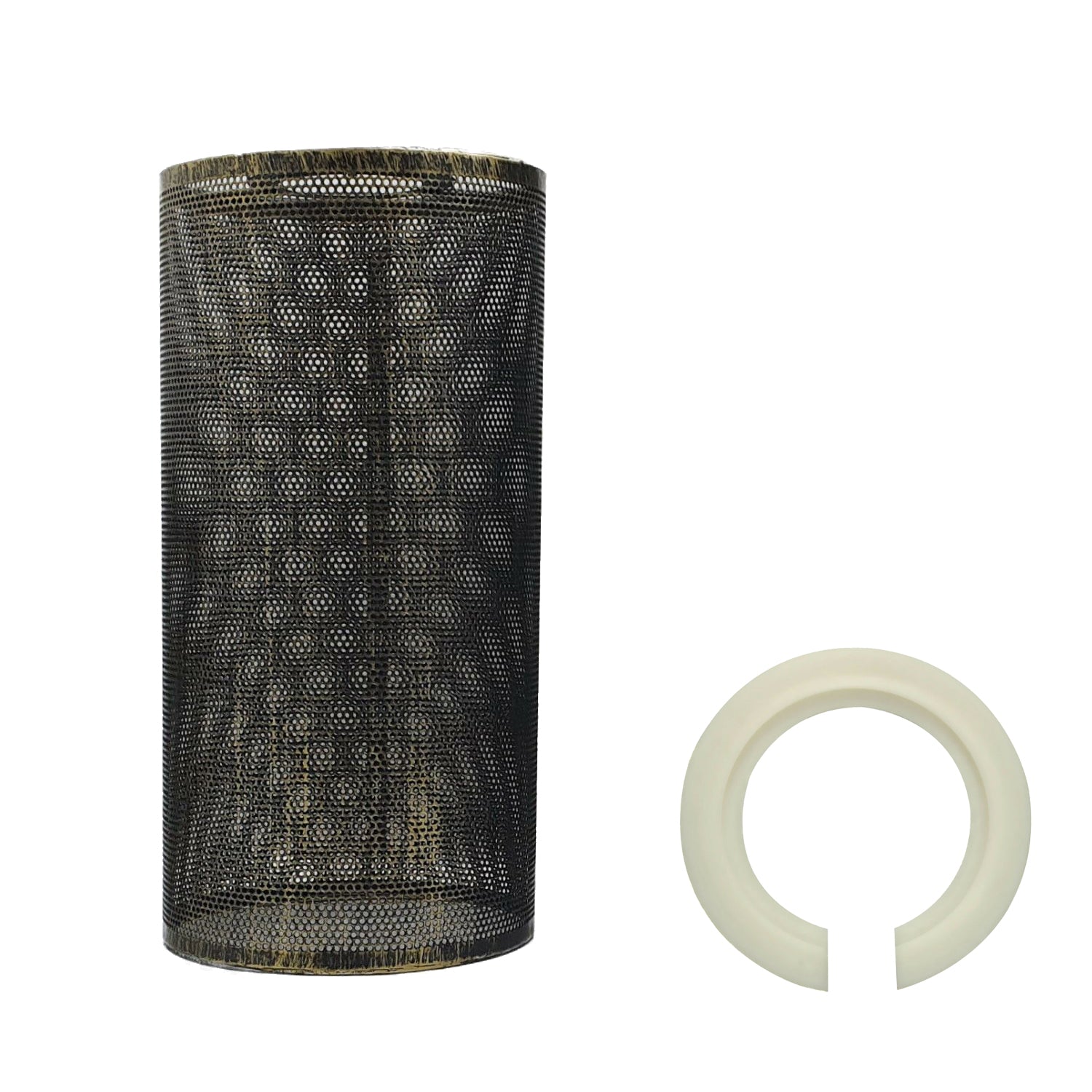 Easy Fit Drum Lampshade Pendant Light Shade Brushed Brass Colour~2431 - LEDSone UK Ltd