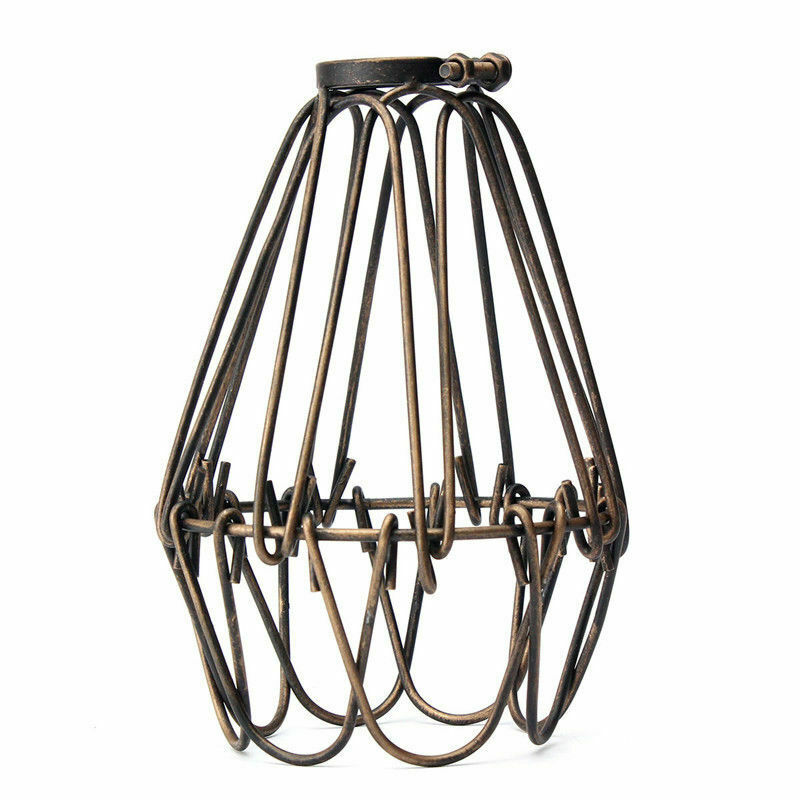 Industrial Water Lily Iron Wire Cage Lamp Lighting Decoration Shade~2909
