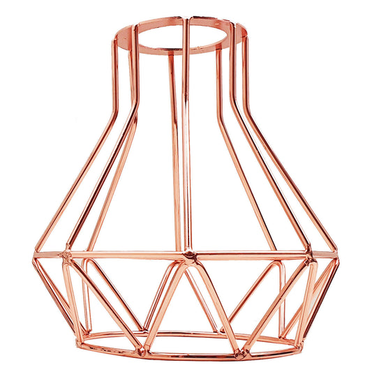 rose gold wire cage ceilling lamp shade