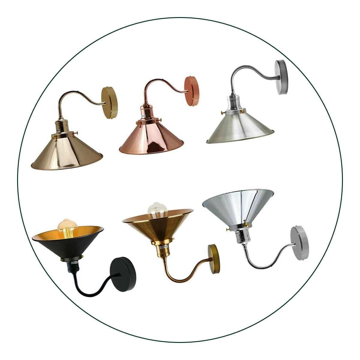 cone shade different colour wall light.jpg