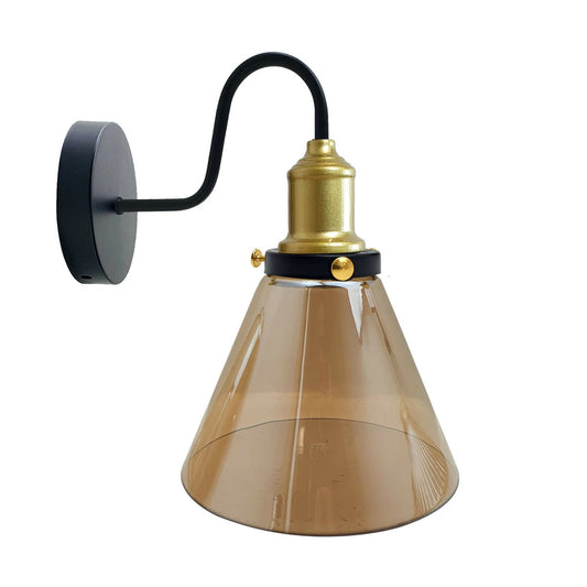 Industrial Wall Lamp Sconce Modern Indoor Glass Shade Wall Light~1771 - LEDSone UK Ltd