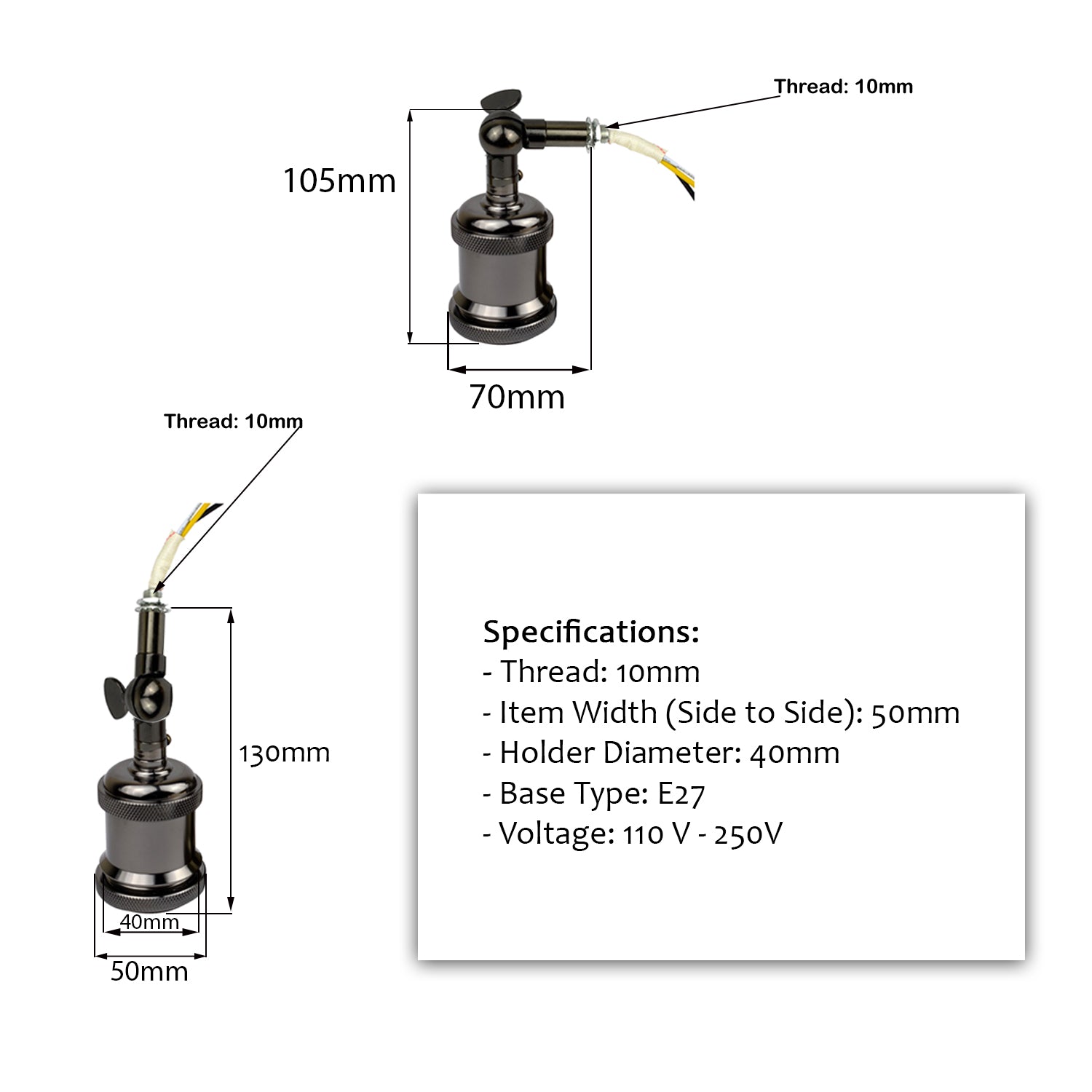 different 2 type og wall lamp Kit size 