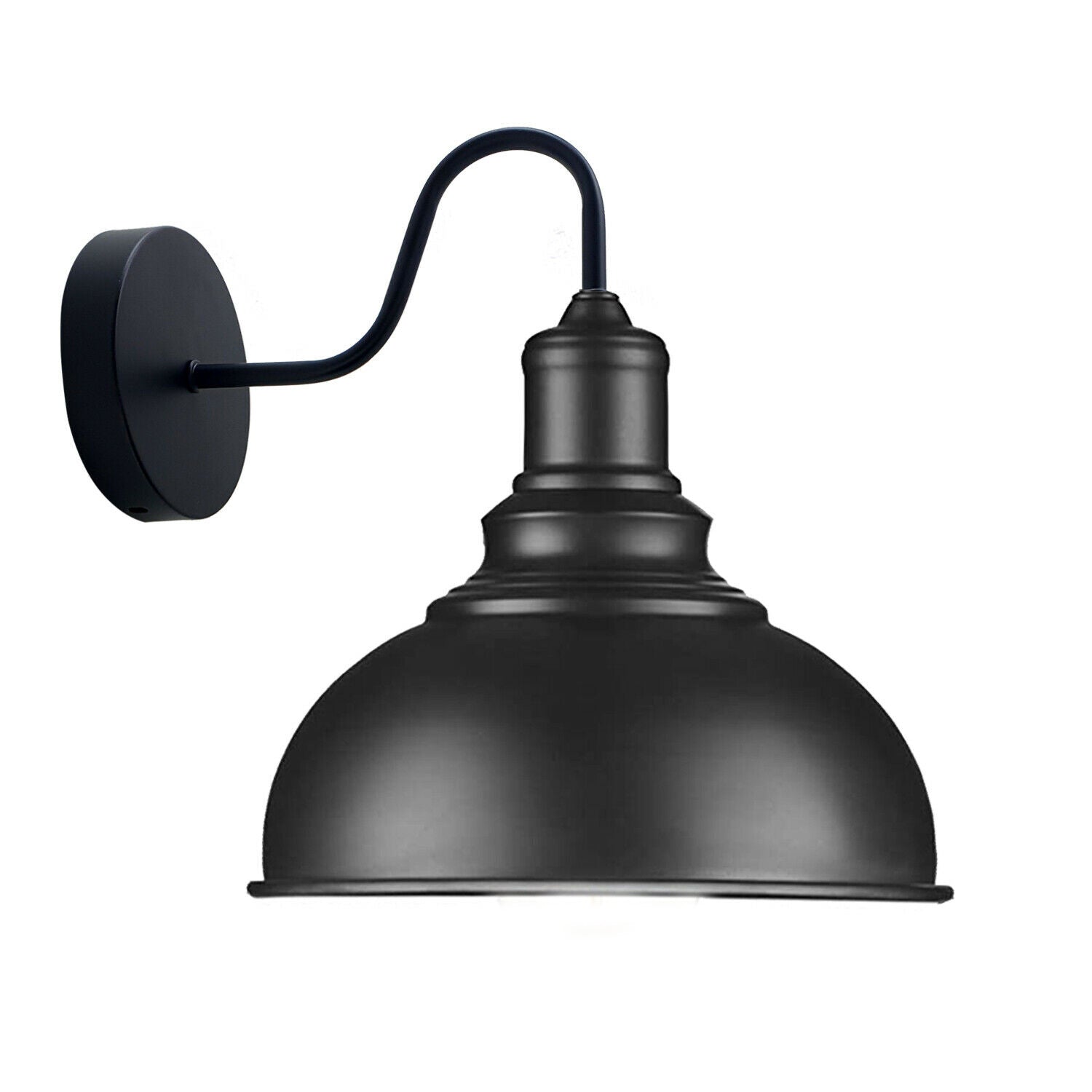 Wall Light with Switch Indoor Wall Industrial Vintage Wall Lamp with Plug Swing Arm Rotating E27 Black~1852 - LEDSone UK Ltd
