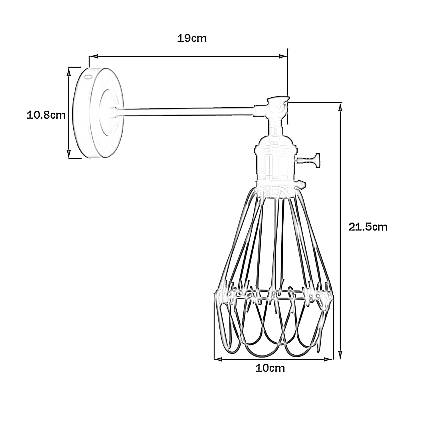 Creative Retro Industrial E27 Wall Lamp Nordic Water Lilly Shaped Wrought Metal Guard Wall Light~3428 - LEDSone UK Ltd