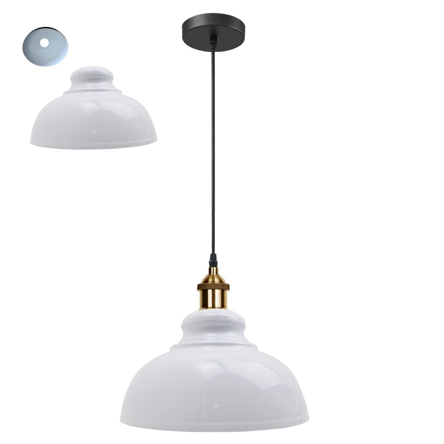 Modern retro style domed shaped ceiling pendant light shade