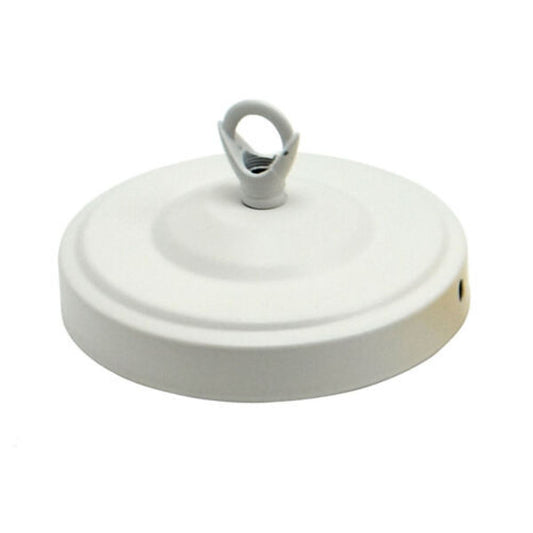 White Color 108mm Diameter Ceiling Rose Hook Plate Light Fitting Chandelier~2644 - LEDSone UK Ltd