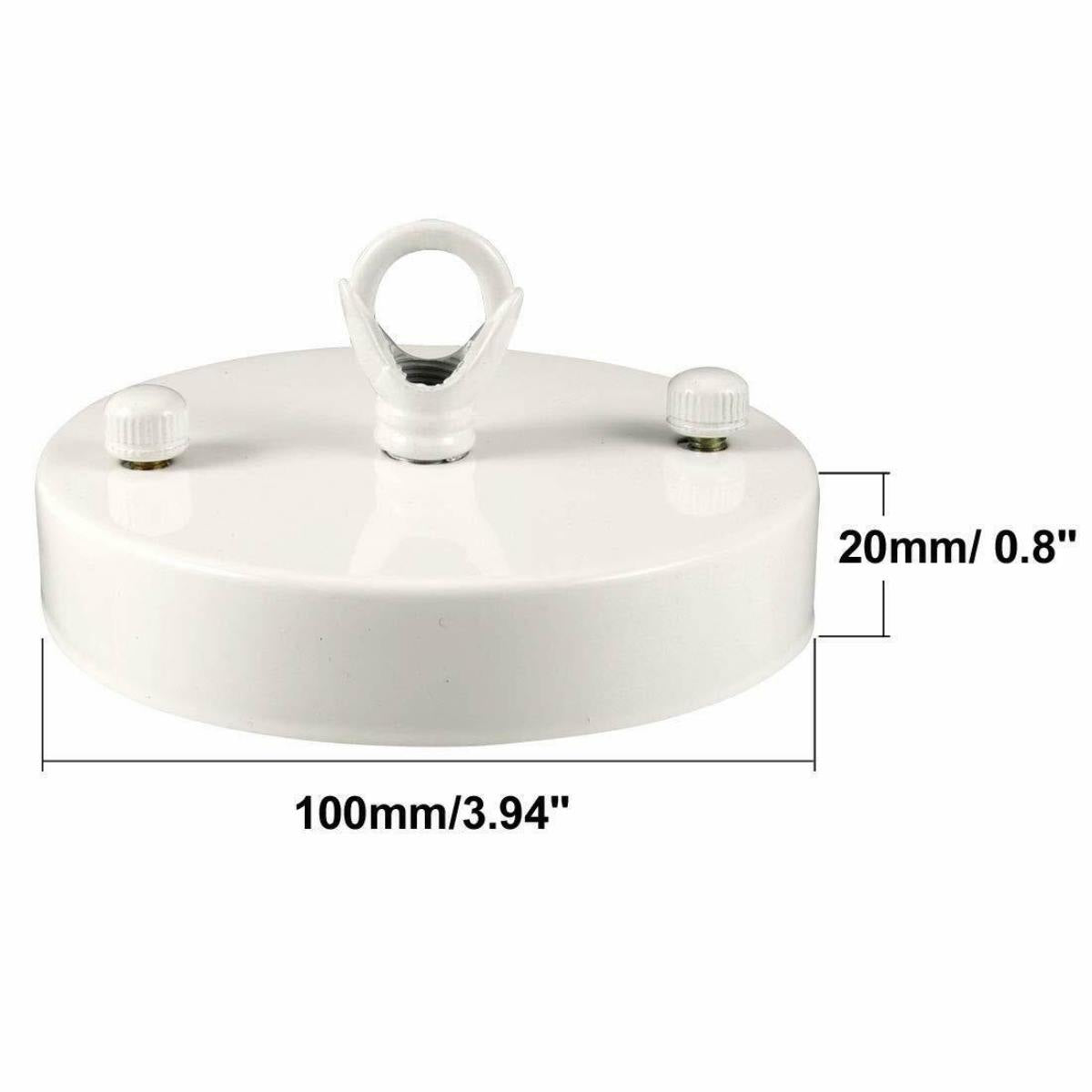White Color Single Point Drop Outlet Ceiling Hook Ring Plate Perfect for fabric flex cable~2660 - LEDSone UK Ltd