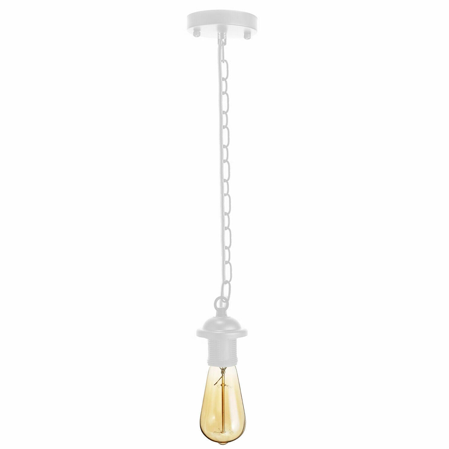 Various colour Metal Ceiling E27 umbrella Lamp Holder Pendant Light With Chain~4037 - LEDSone UK Ltd