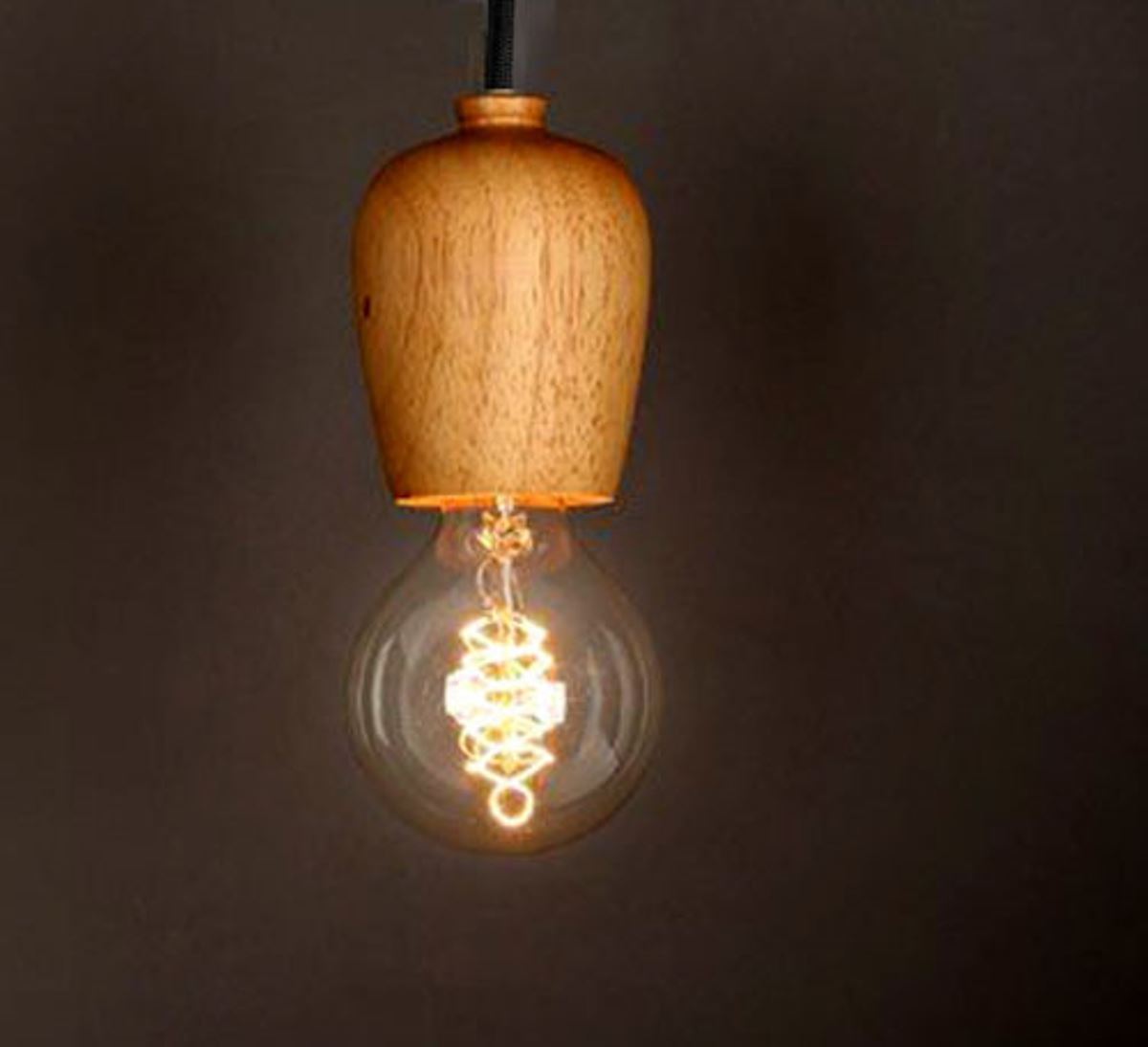 2 Pack Wood  E27 Socket Vintage Industrial Lighting Lamp Bulb Holder - Shop for LED lights - Transformers - Lampshades - Holders | LEDSone UK