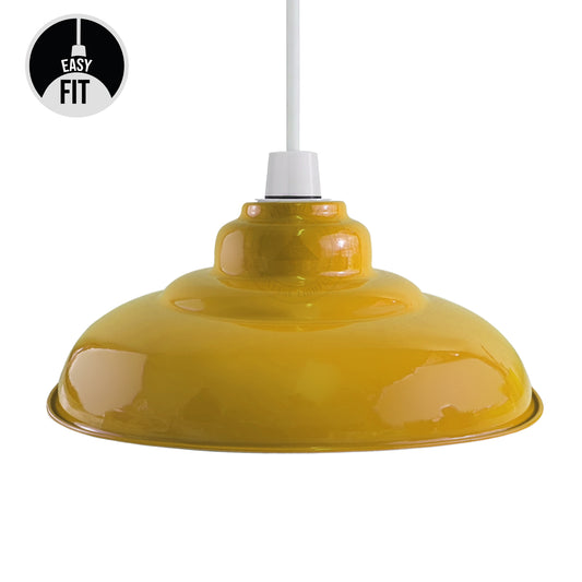 Yellow Colour Gloss Modern Metal Indoor Home Light Lampshade~1091