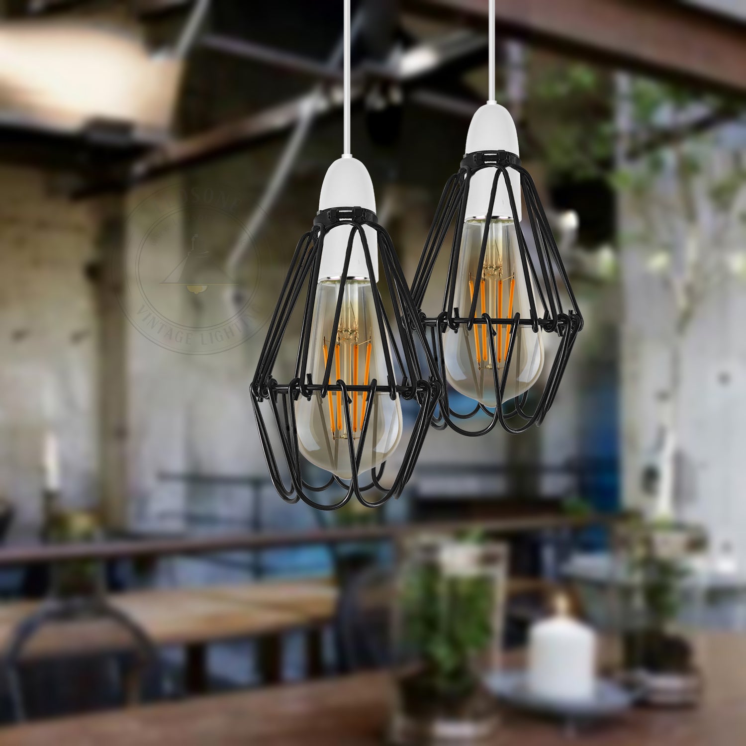 Industrial cage 2025 lamp shade