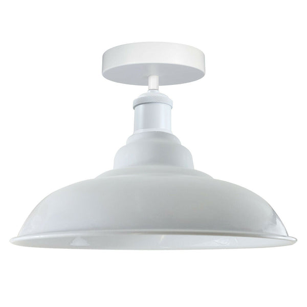 Metalen plafondlampenkappen voor gangen ~1192 – Zonder lamp / Wit