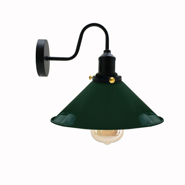 Industrial Wall Lights Indoor Swan Neck Indoor Sconce Meta  ~3391 – Green / No