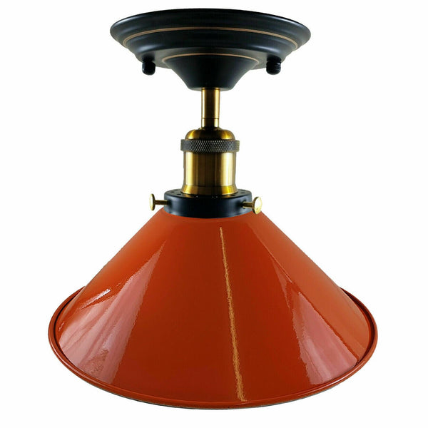Plafondlamp E27 Binnenverlichting Kap ~1227 – Oranje / Zonder lamp