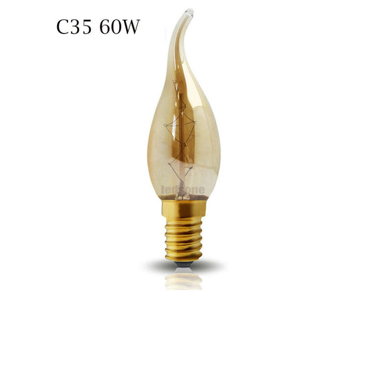 Vintage Retro C35 Candle Light Bulb Edison Filament Style 60W Candle Lamp~1224 - LEDSone UK Ltd