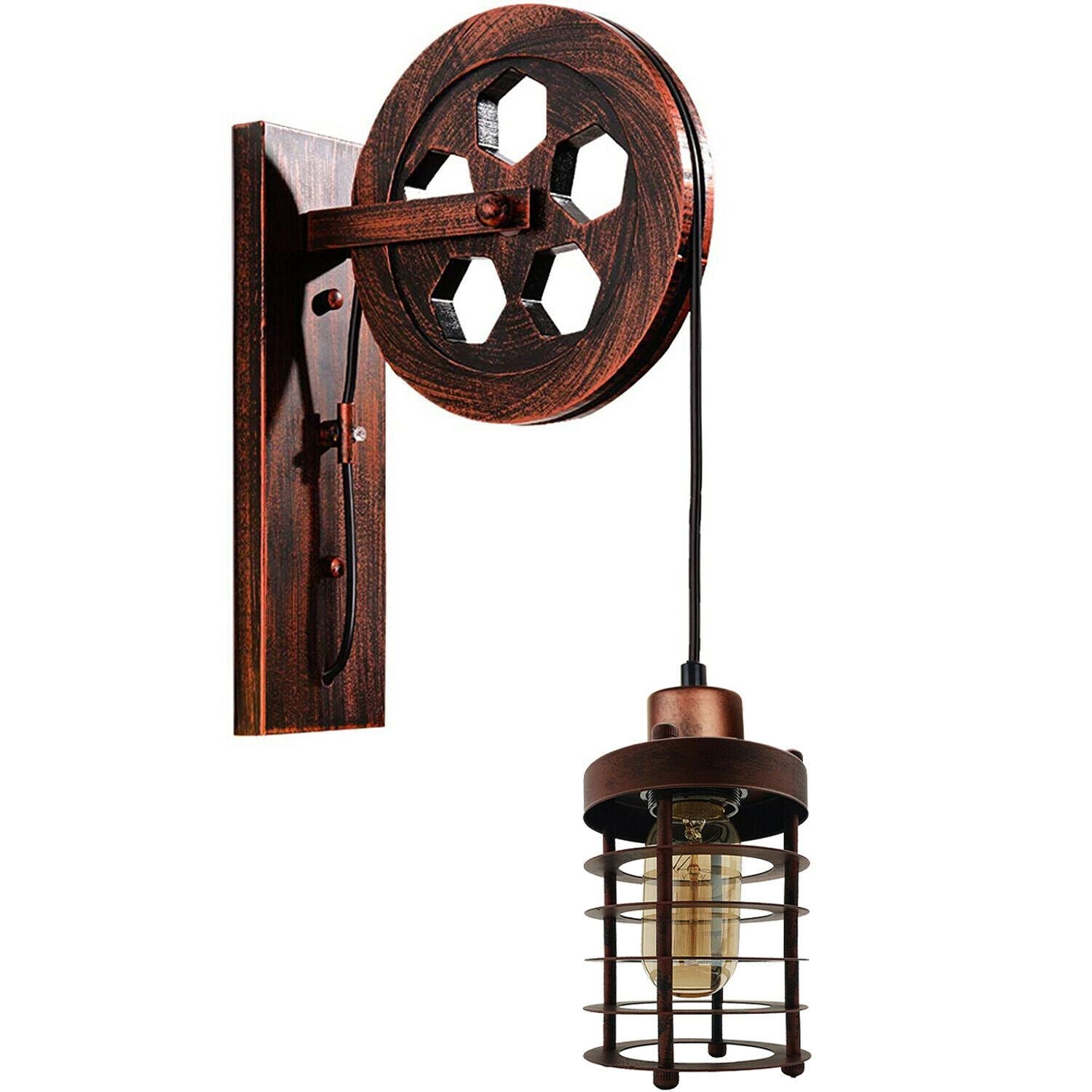 Pulley on sale light fitting