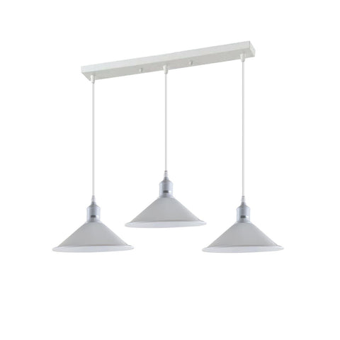 Retro Industrial 3way Hanging Ceiling Pendant Light Metal Cone Shade Indoor Lighting~1003