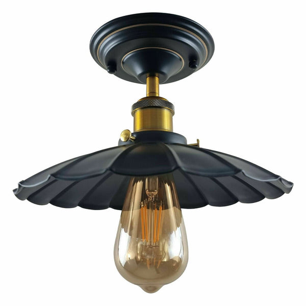 Retro minimalistische plafondlamp voor binnen in de keuken ~1230 – Zwart / Met lamp
