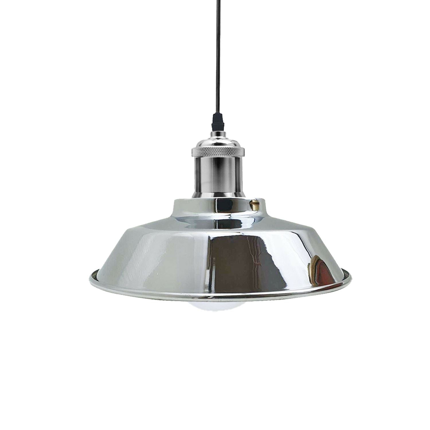 Vintage Modern Industrial Ceiling Lamp Shade Pendant Light Retro Loft Satin Nickel~1322 - LEDSone UK Ltd