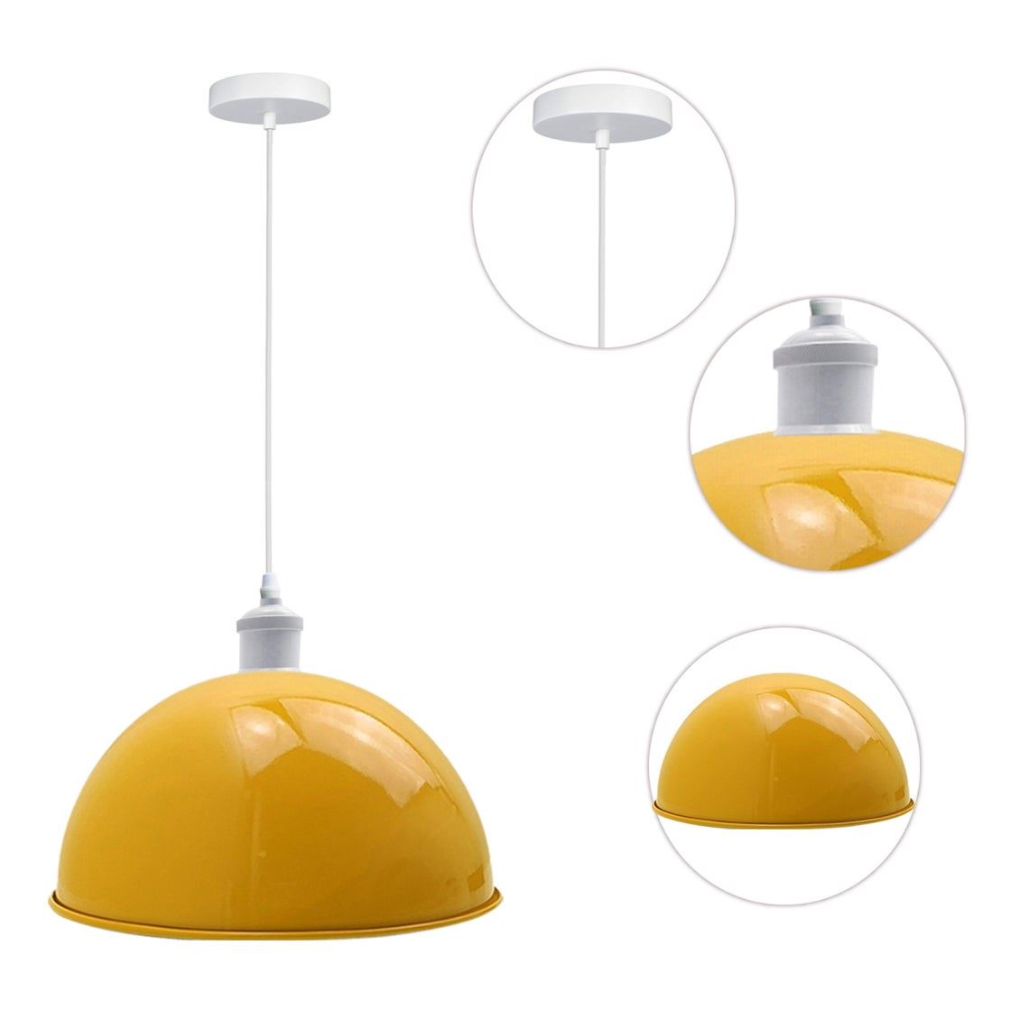 Vintage Industrial Metal Ceiling Pendant Dome Shade Modern Hanging Retro Light~1364 - LEDSone UK Ltd