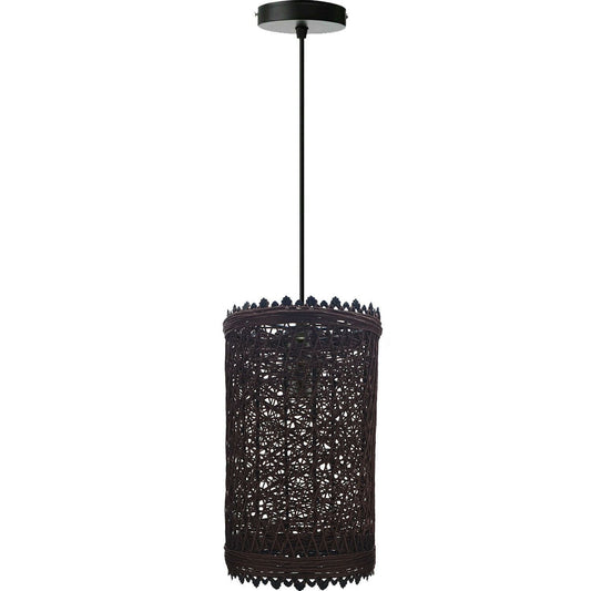 Modern Pendant Light Rattan Wicker Basket Ceiling Pendant Light Kit~1332 - LEDSone UK Ltd