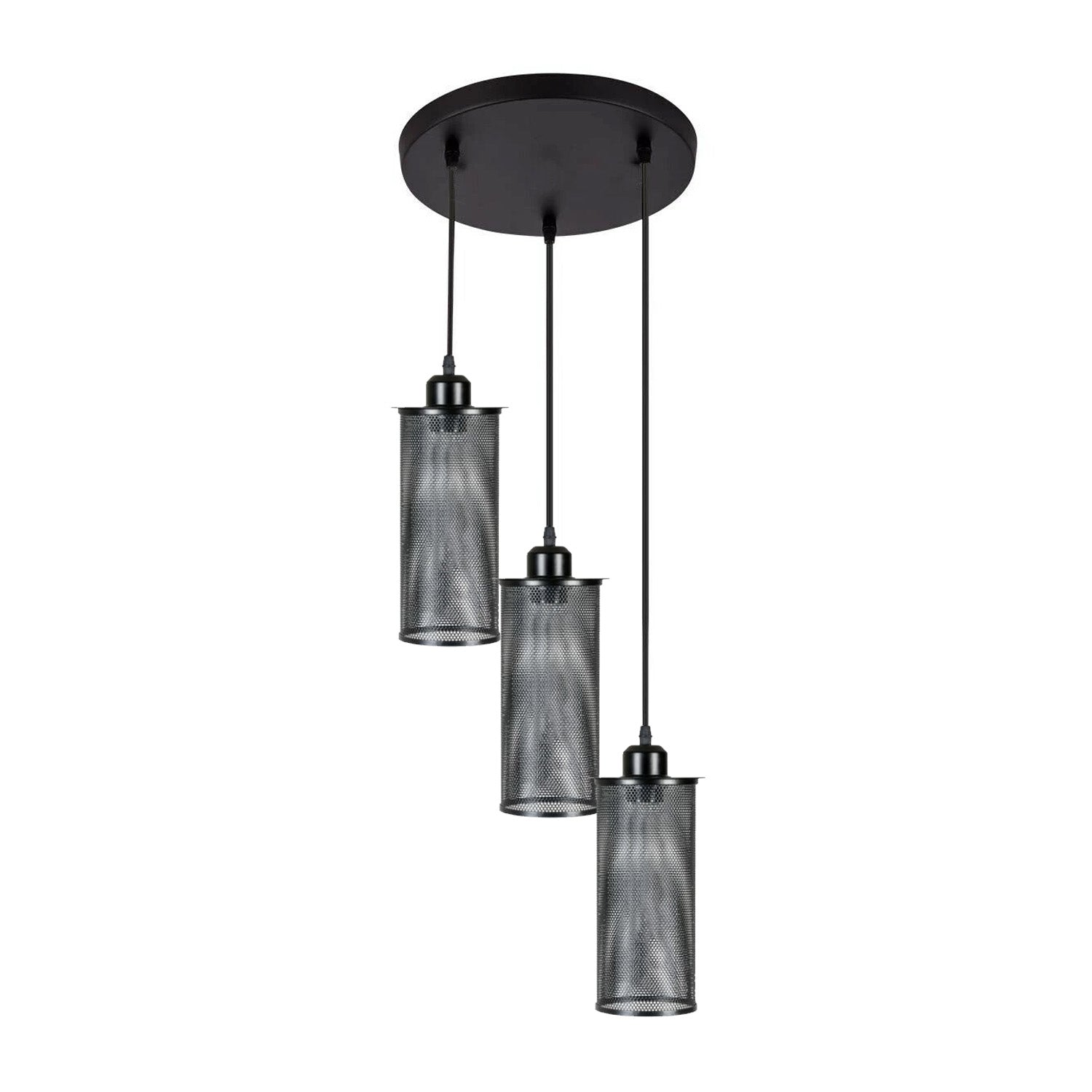 Modern Vintage Industrial Retro Loft Cluster Ceiling Lamp Shade Pendant Light UK~2148 - LEDSone UK Ltd