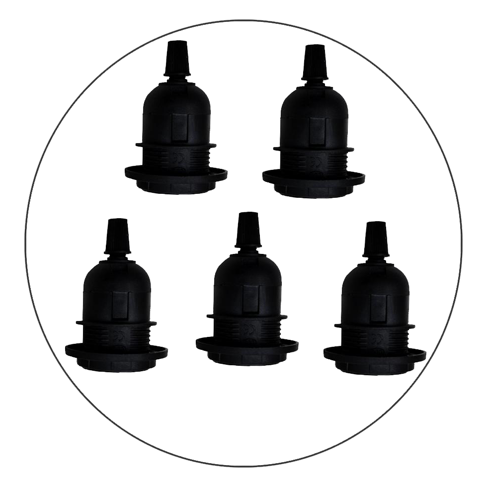Industrial Black E27 Pendant Lamp Holder