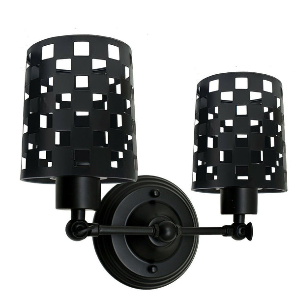 Modern Retro Vintage Industrial Wall Mounted Lights Rustic Sconce Lamps Fixture~2274 – Black