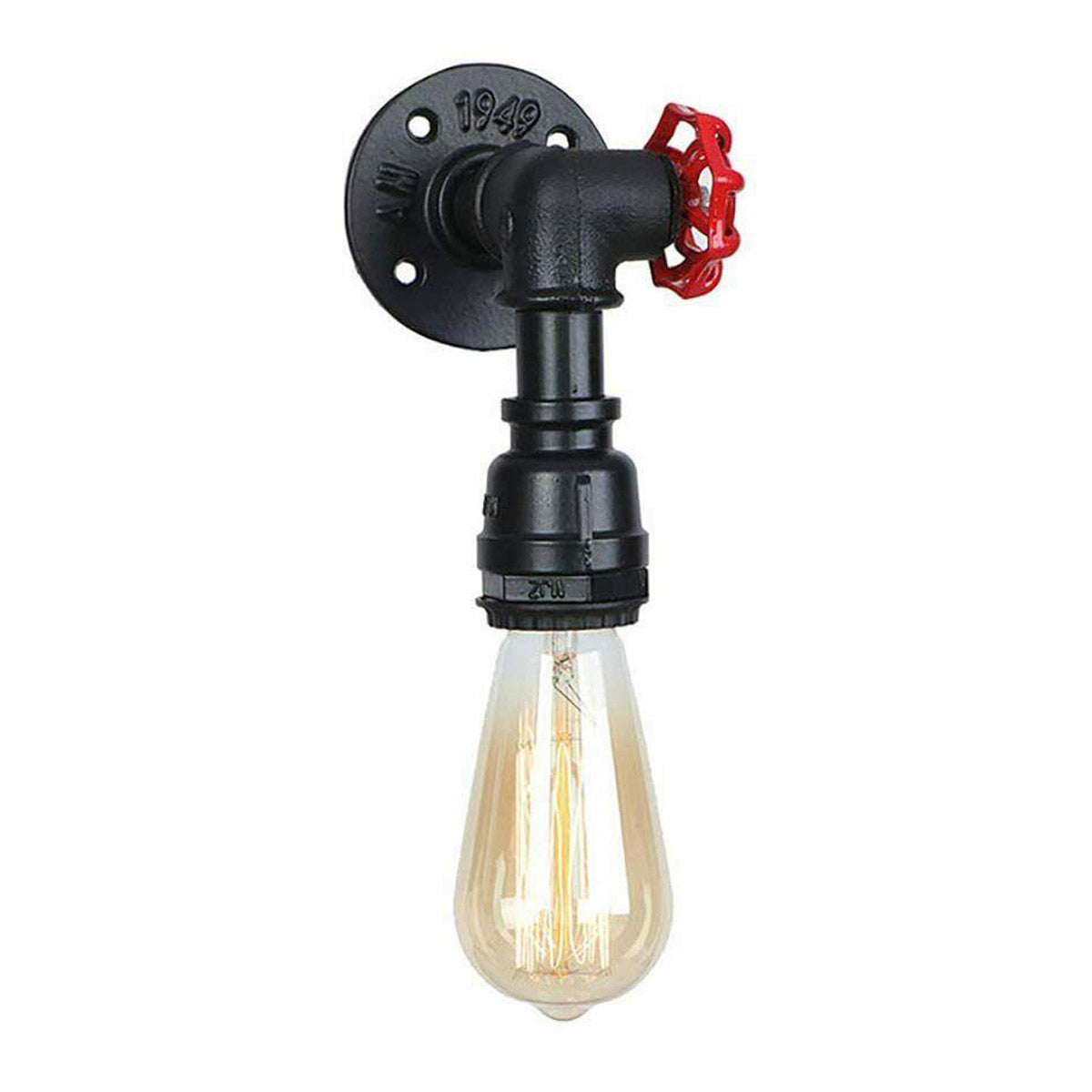 Industrial Vintage Black model Style Steampunk Rustic Water pipe Wall Light Brass Lamp~2135 - LEDSone UK Ltd