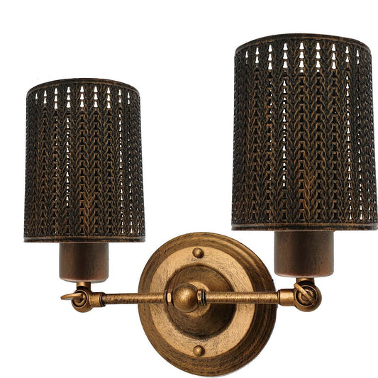 Modern Retro Brushed Copper Vintage Industrial Wall Mounted Lights Rustic Wall Sconce Shade Lamps Fixture~2281 - LEDSone UK Ltd